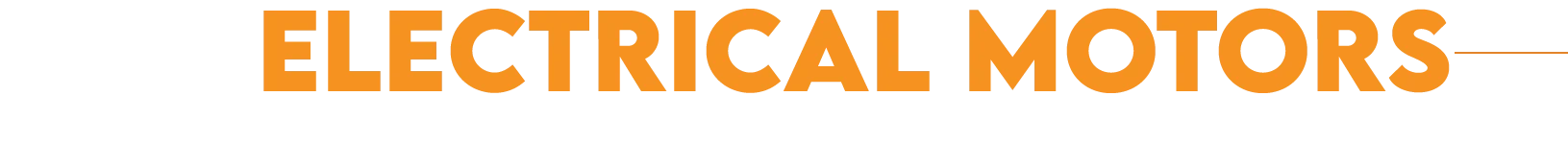 Electrical motors production range and service offerings