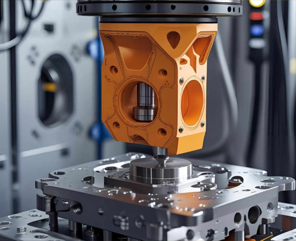 CSS Engineering technician using 3D scanning equipment on industrial machinery.
