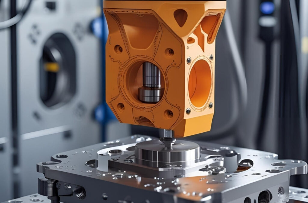 CSS Engineering technician using 3D scanning equipment on industrial machinery.