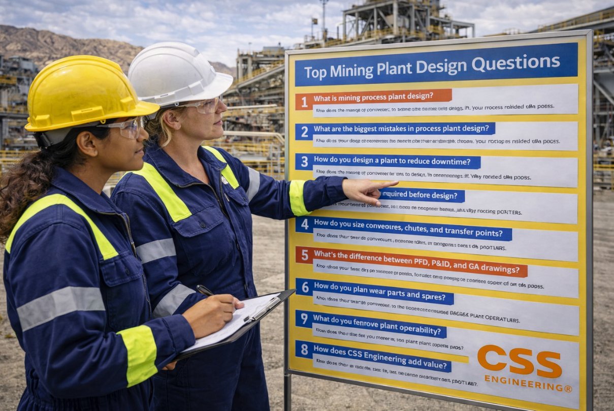 CSS Blog QAS Process plant design Q&A concept showing engineering team discussing plant layout and safety