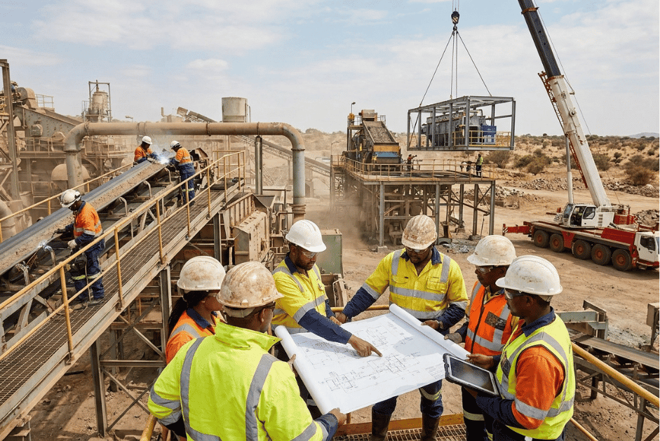 Mining plant upgrade project managed to reduce shutdown time and production downtime.