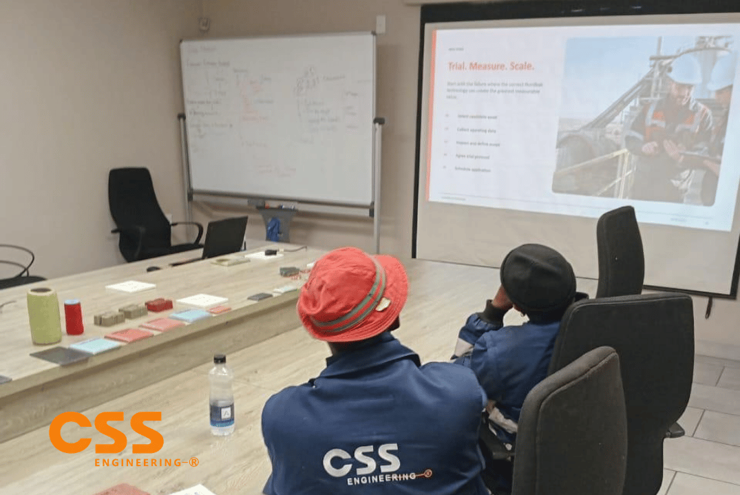 CSS Engineering team members in a technical training and planning session